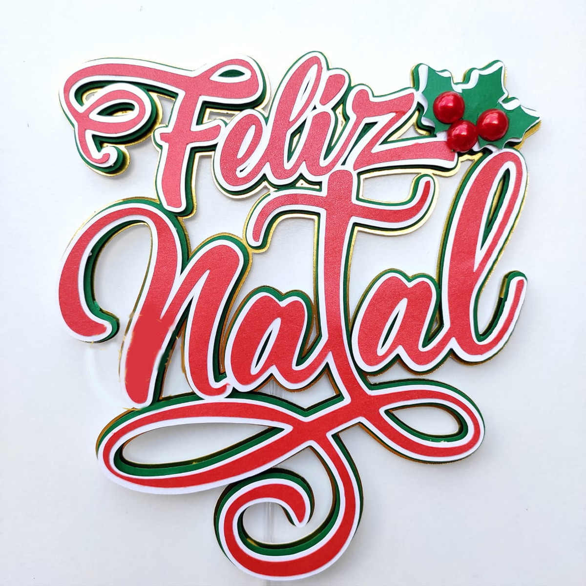 Arquivo Corte: Topo de Bolo Feliz Natal 034