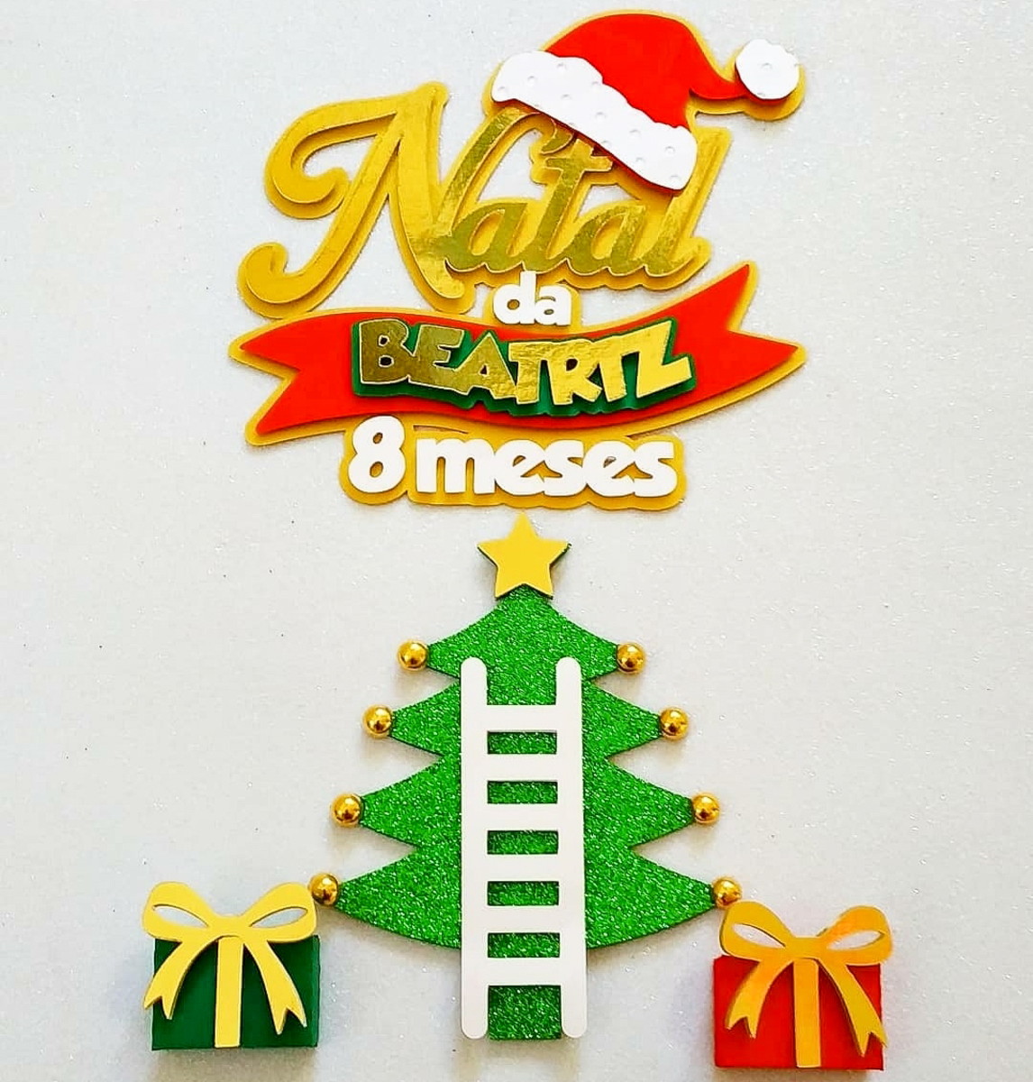 Arquivo Corte: Topo de Bolo Natal Árvore e Presentes 048