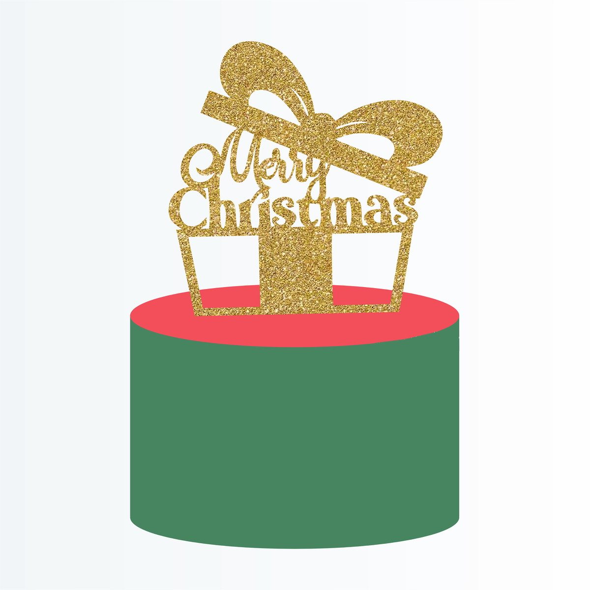 Arquivo Corte Topo de Bolo Natal Presente Camadas 021