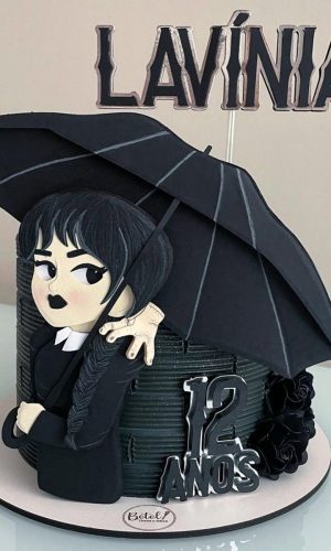 Arquivo Corte Topo de Bolo Wandinha Familia Addams 019