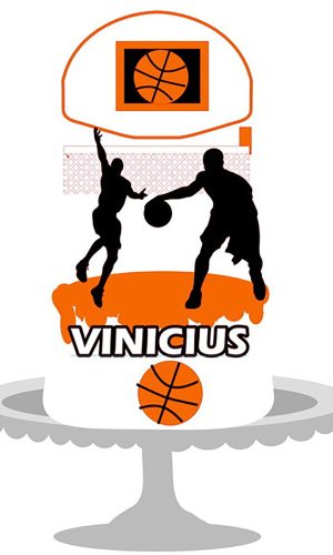 KIT C/ 5 ARQUIVO DE CORTE: TOPO DE BOLO BASQUETE 001