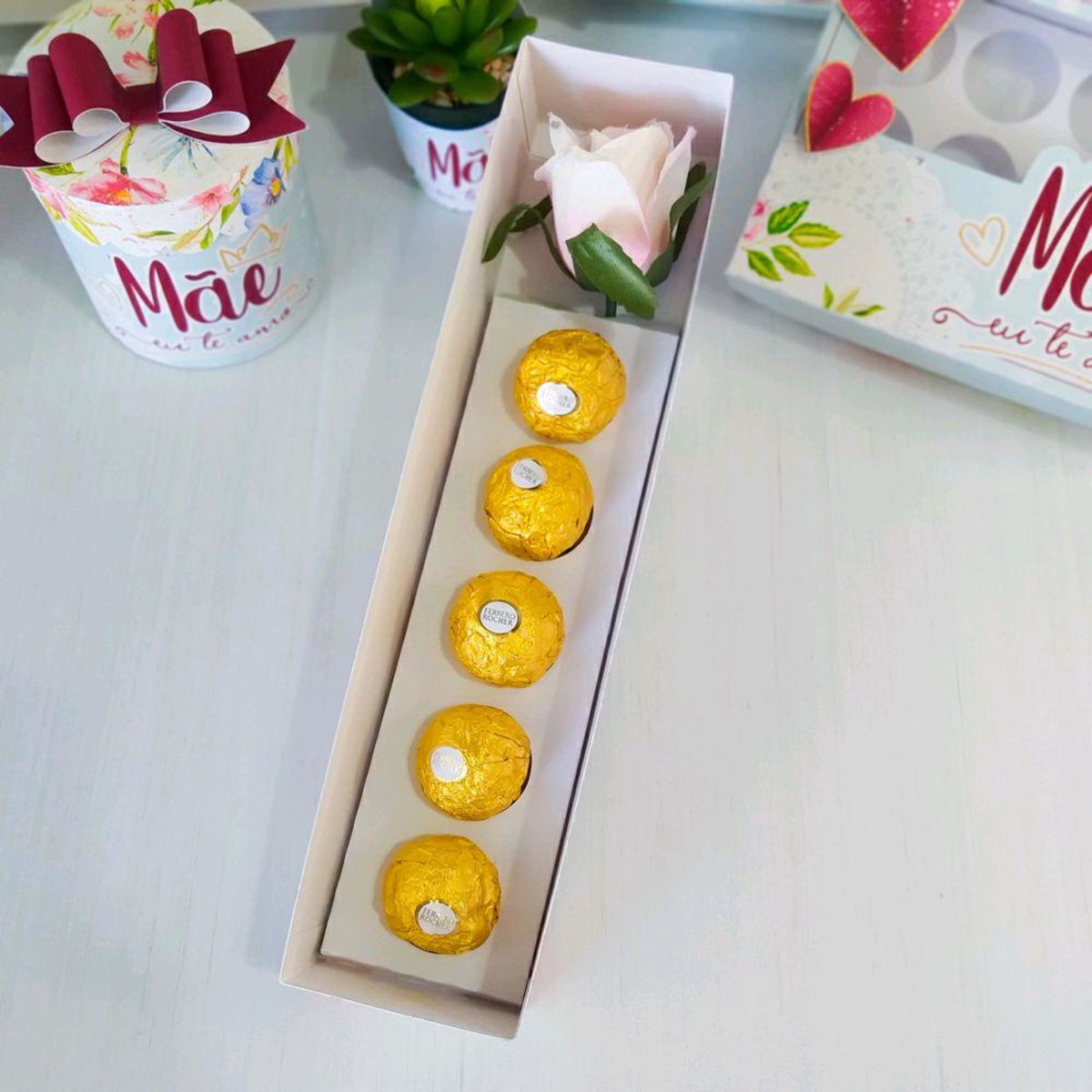 ARQUIVO DE CORTE CAIXA 5 DOCES E FLOR DIA DAS MÃES #5034 - Imagem 2