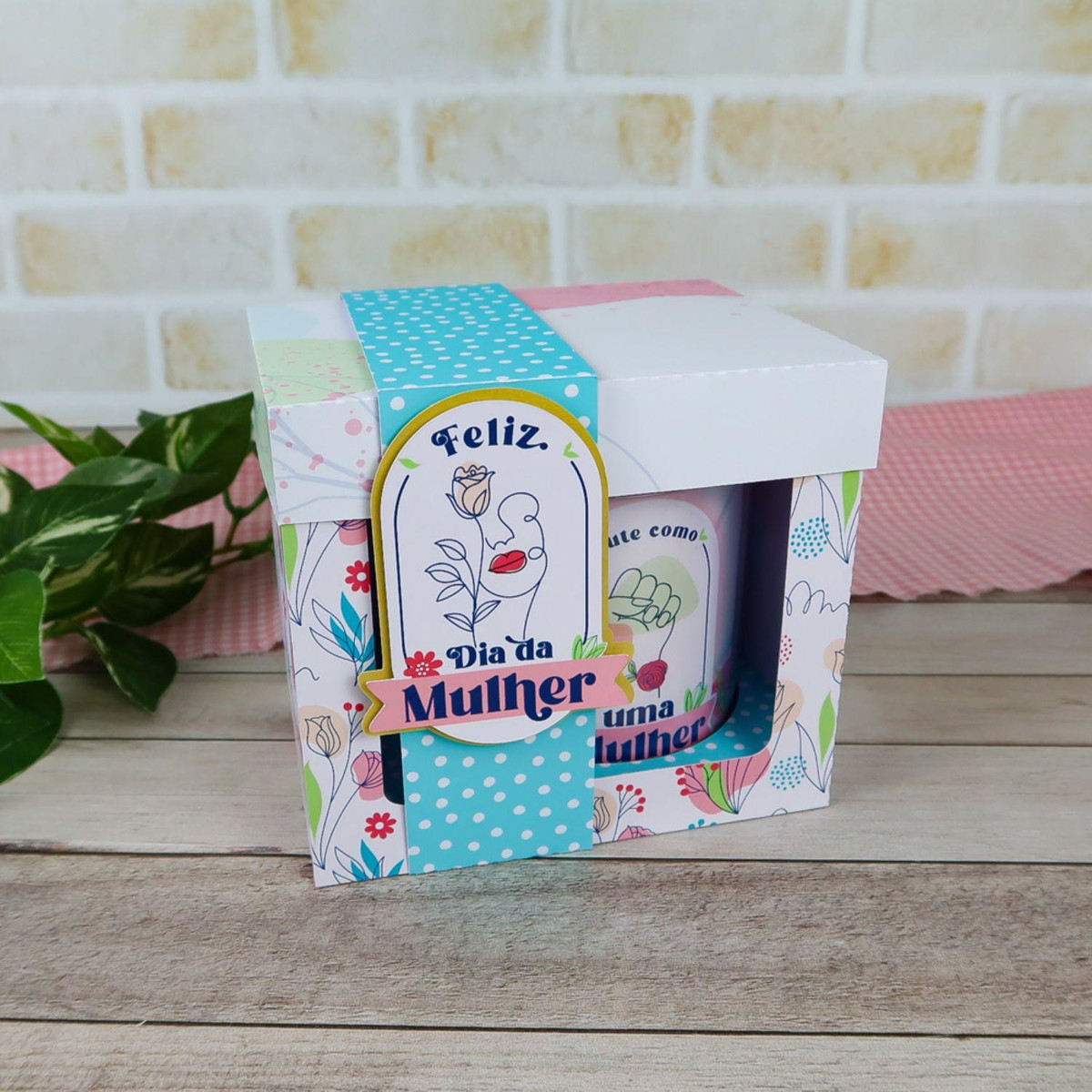 Arquivo de Corte Caixa para Caneca Dia da Mulher #15693