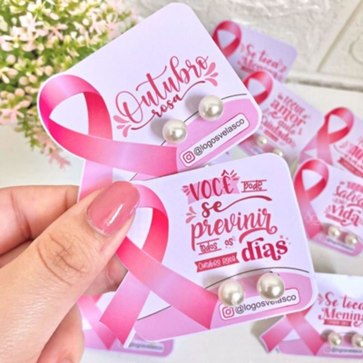 Arquivo De Corte Card Para Brinco Outubro Rosa #15392