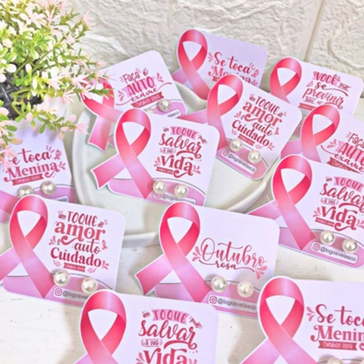 Arquivo De Corte Card Para Brinco Outubro Rosa #15392 - Imagem 2
