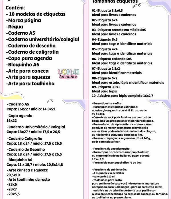 Arquivo de Corte Combo Etiquetas Escolar Rebelde - Imagem 2