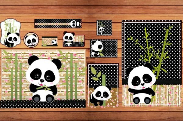 ARQUIVO DE CORTE ETIQUETA ESCOLAR PANDA (#2439)