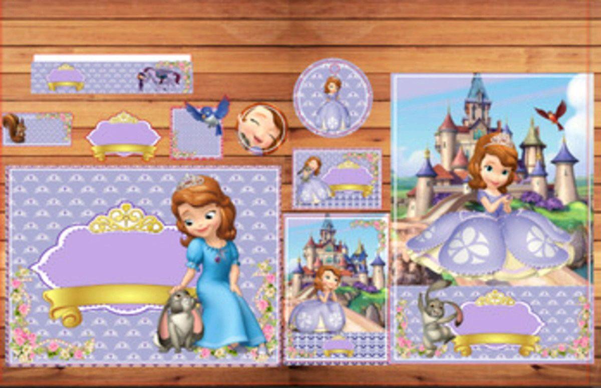 ARQUIVO DE CORTE ETIQUETA ESCOLAR PRINCESA SOFIA (#2462)