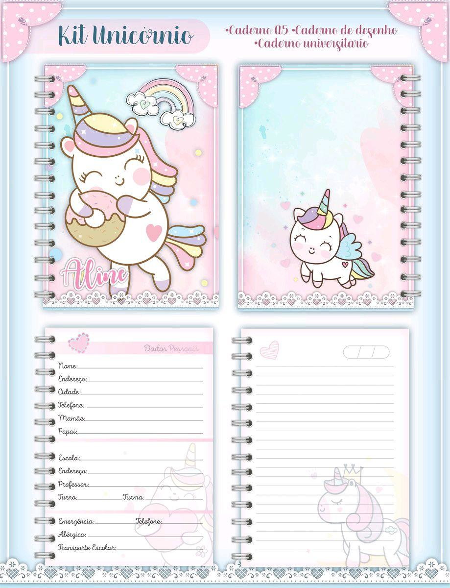 ARQUIVO DE CORTE ETIQUETA ESCOLAR UNICORNIO (#2575) - Imagem 2