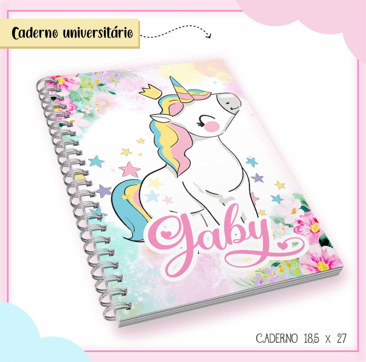 Arquivo de Corte Etiqueta Escolar Unicornio #2811 Studio pdf - Imagem 4