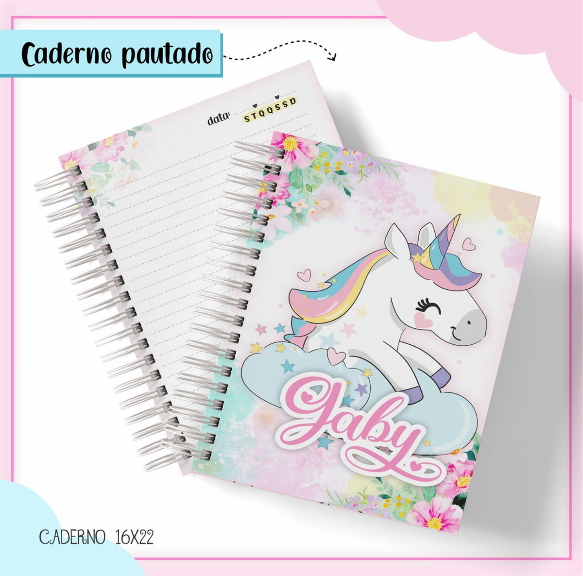 Arquivo de Corte Etiqueta Escolar Unicornio #2811 Studio pdf - Imagem 2