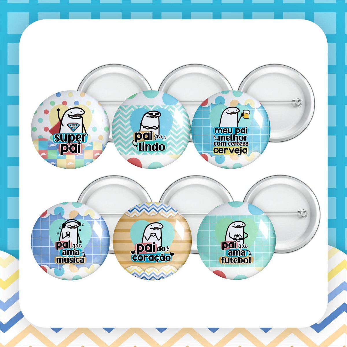 Arquivo De Corte Kit Buttons Do Dia Dos Pais #15174