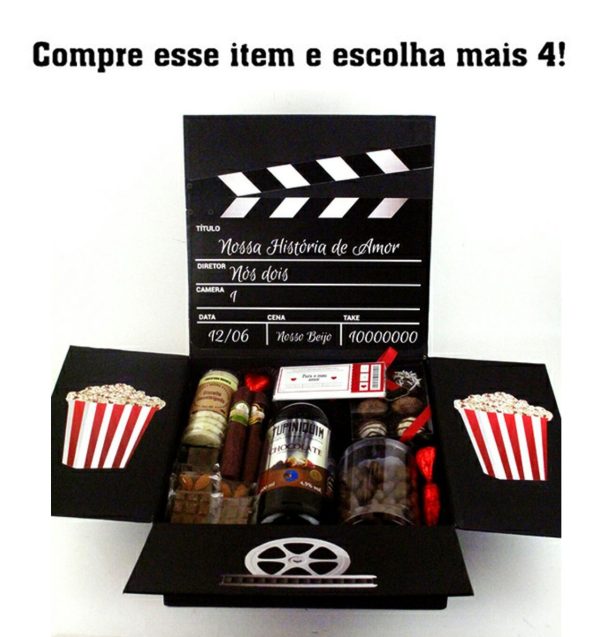 Kit c/ 5: Arquivo de Corte Kit Cinema- Dia dos Namorados