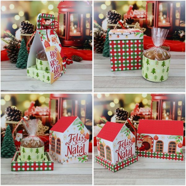 Arquivo de Corte Kit Combo Caixas Panetones de Natal #16594 - Image 2