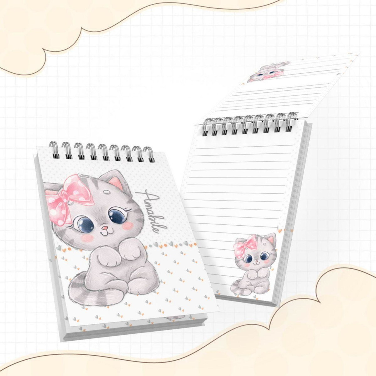 Arquivo de Corte Kit Etiqueta Escolar Gatinha 2023 #14645 - Imagem 4