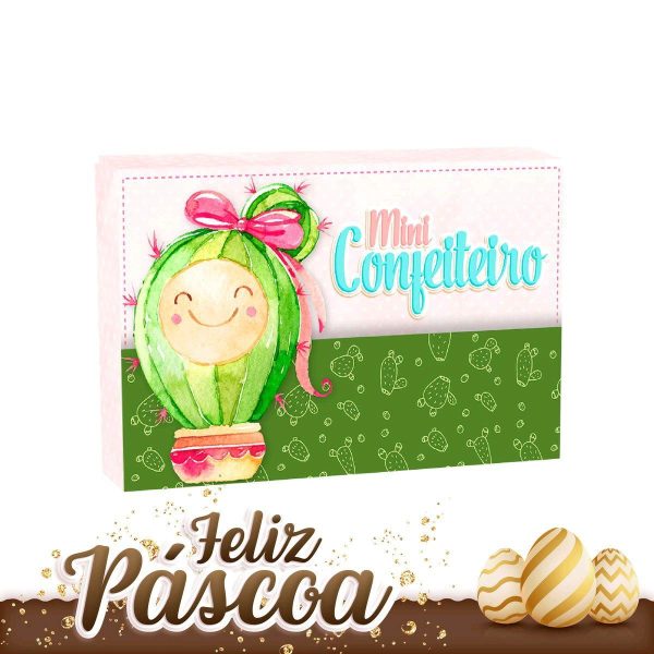 ARQUIVO DE CORTE PASCOA CAIXA MINI CONFEITEIRO CACTOS #3090 - Image 3