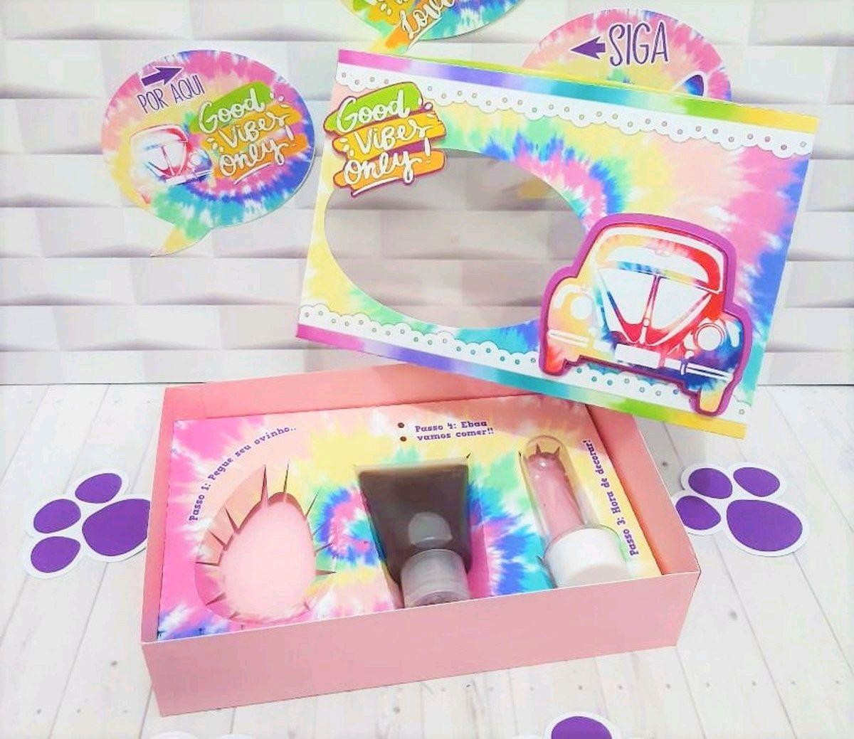 ARQUIVO DE CORTE PASCOA CAIXA MINI CONFEITEIRO TIE DYE #3488 - Imagem 3