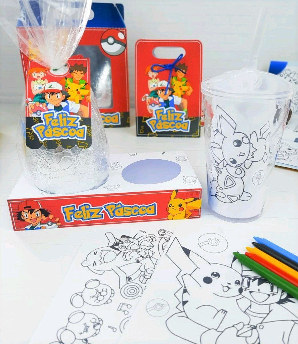 ARQUIVO DE CORTE PASCOA CAIXA OVO E COPO POKEMON (#3430) - Imagem 2