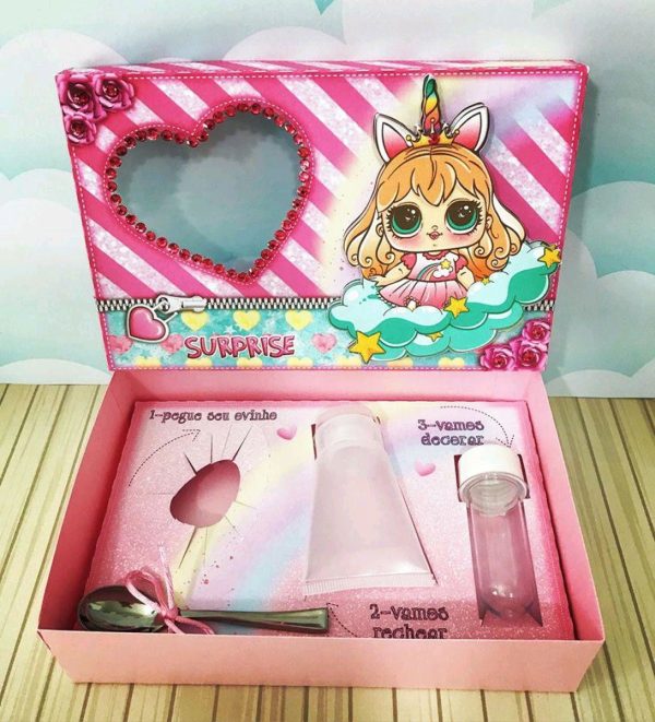 ARQUIVO DE CORTE PASCOA MINI CONFEITEIRO LOL UNICORNIO #3111 - Image 3