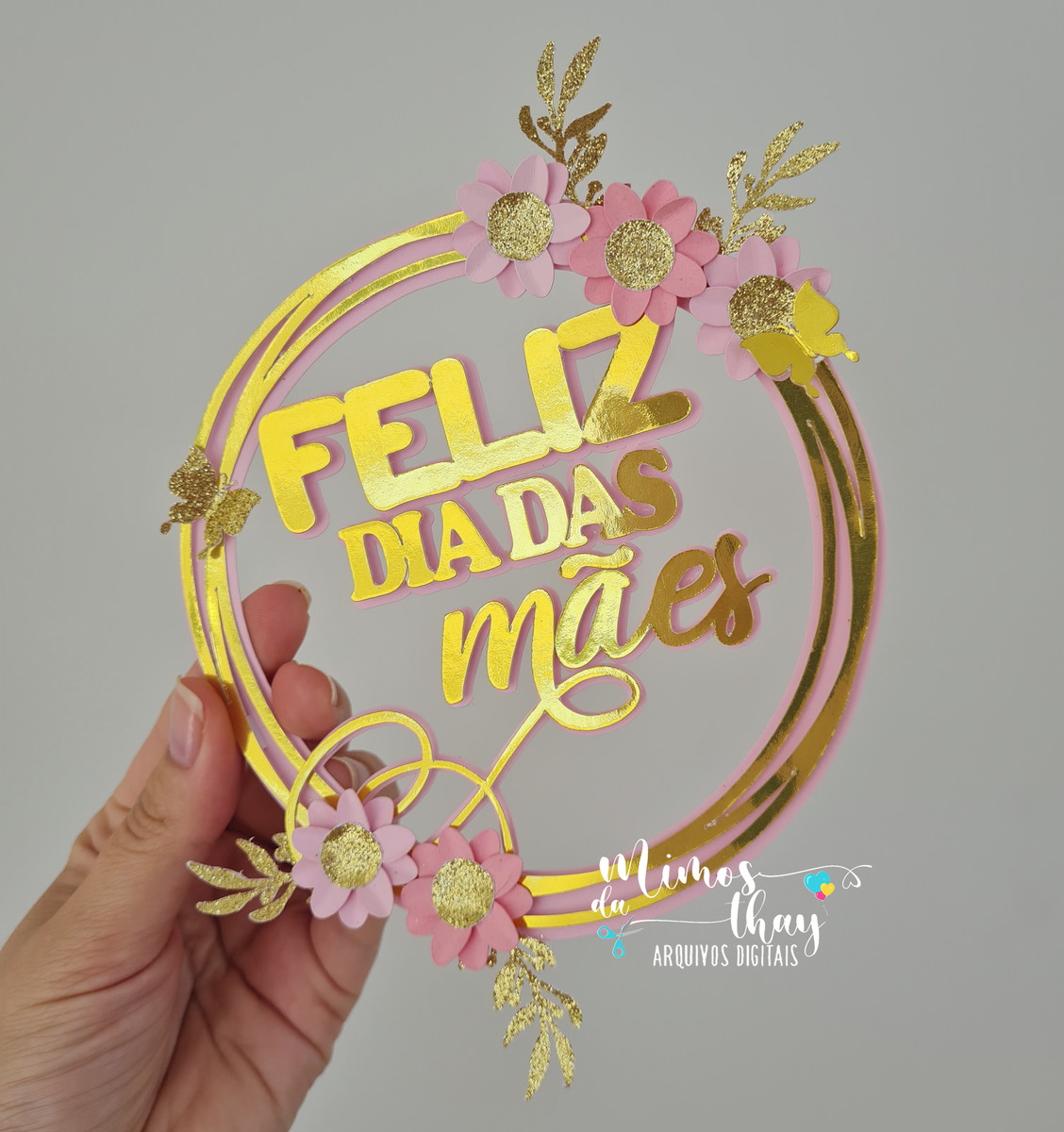 Arquivo de Corte: Topo Circular Feliz Dia das Mães 061