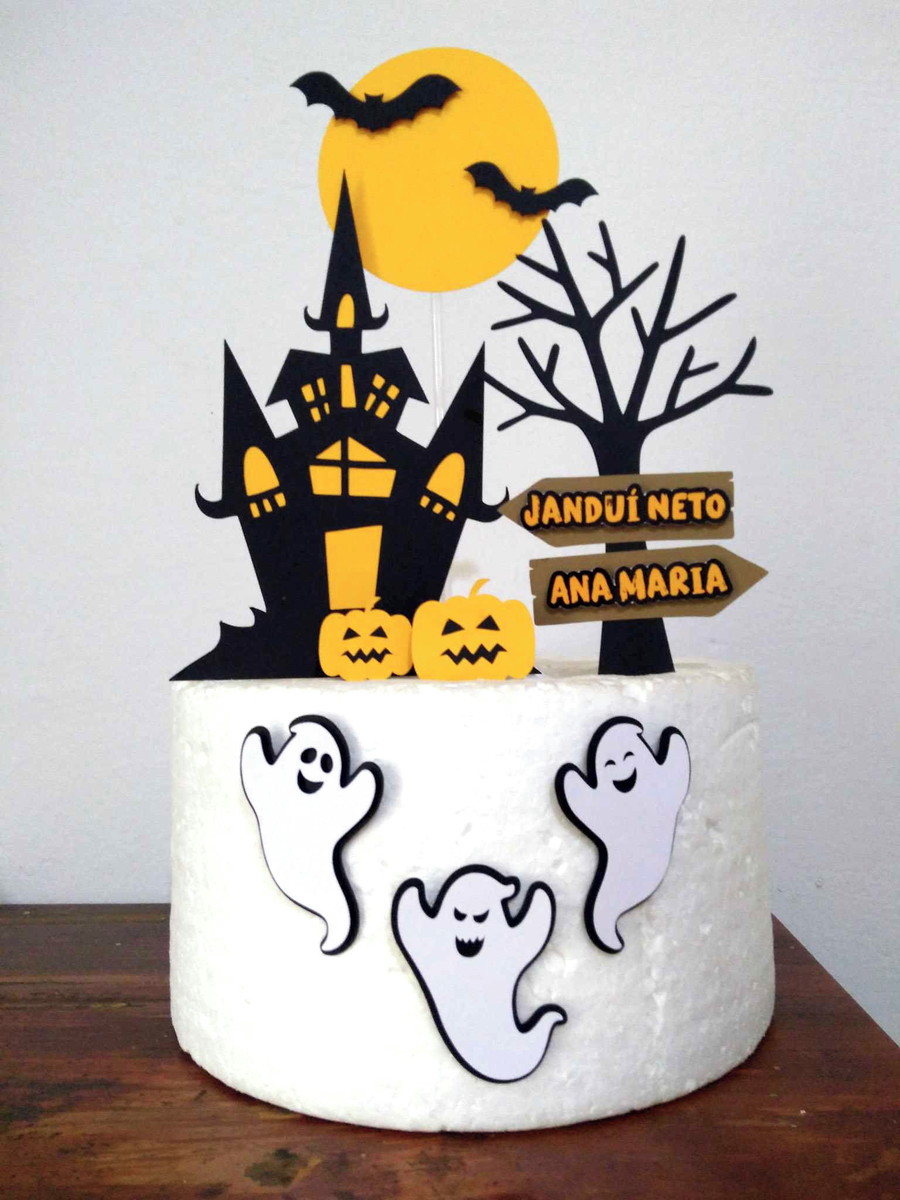 Arquivo De Corte: Topo De Bolo Em Camadas Halloween 003