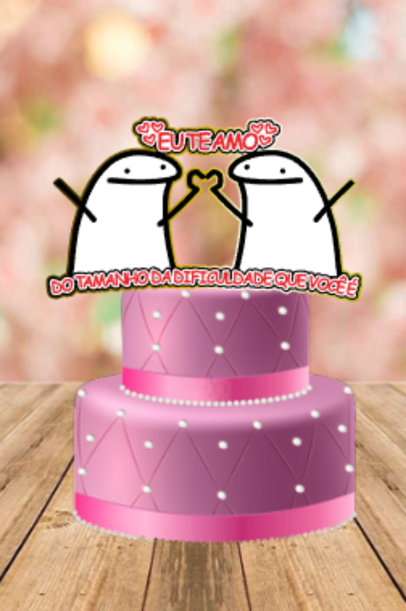 Arquivo de Corte Topo de Bolo Flork Aniversário #15668