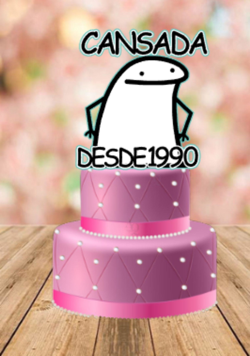 Arquivo de Corte Topo de Bolo Flork Aniversário #15672