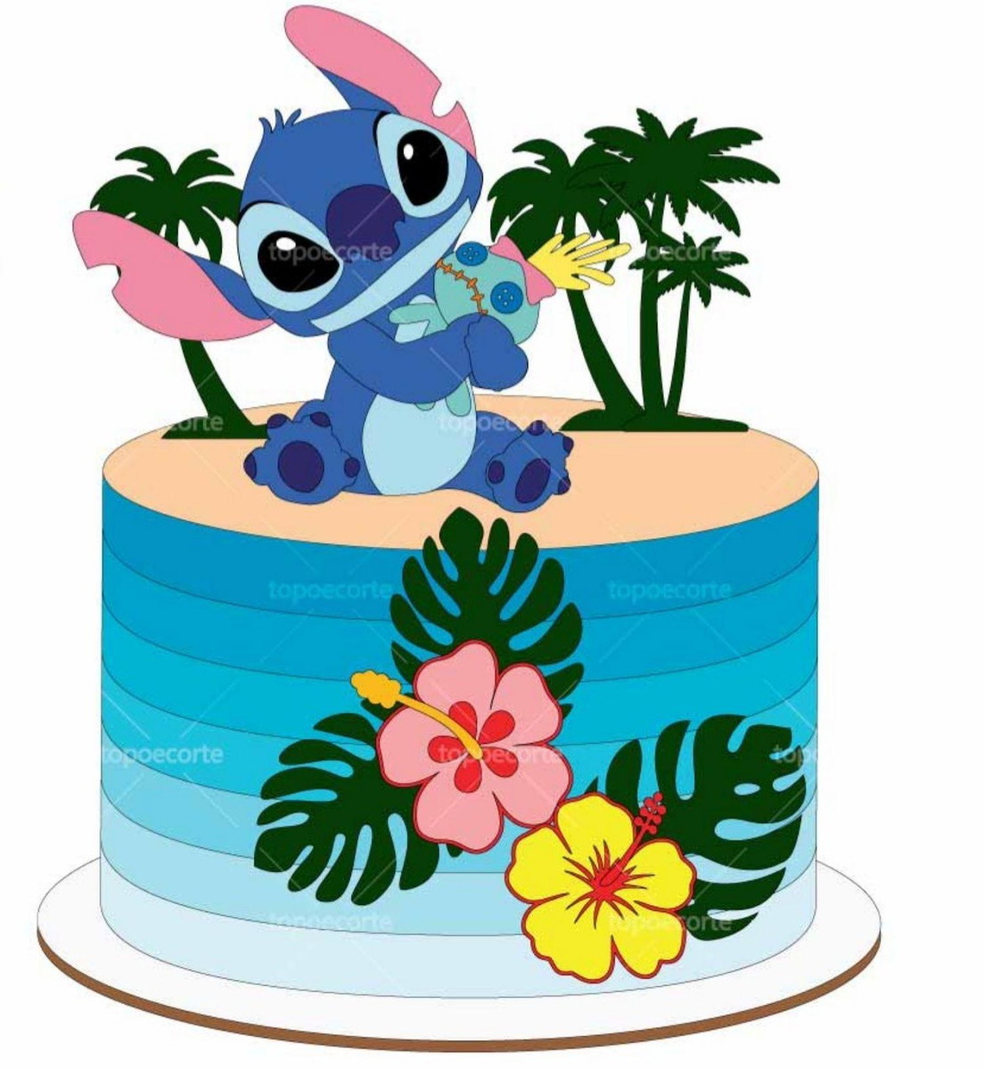 Arquivo de Corte Topo de Bolo Lilo e Stich #17218