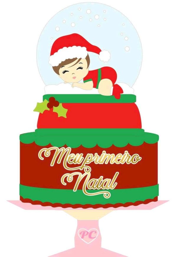 ARQUIVO DE CORTE TOPO DE BOLO NATAL (#1605) STUDIO