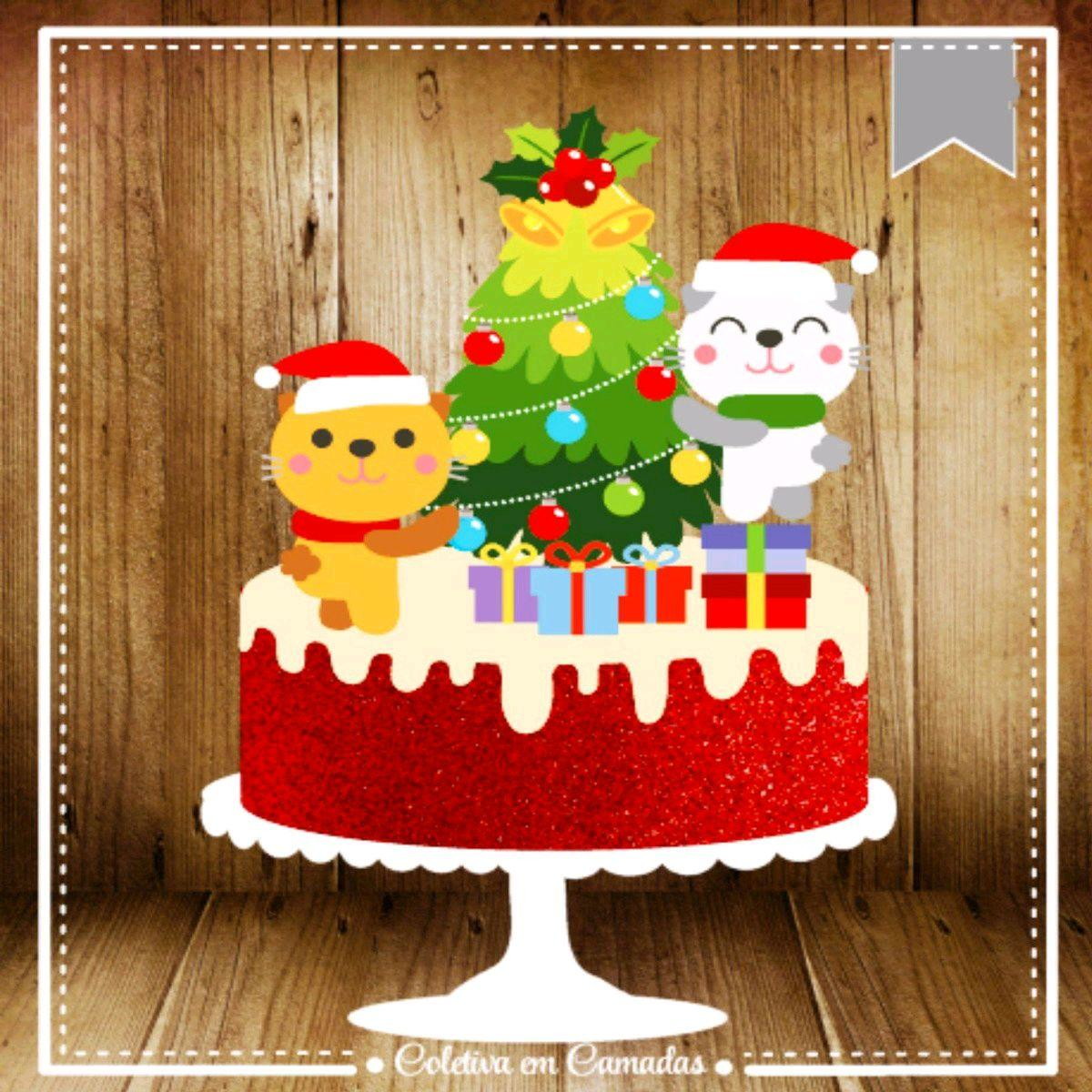 ARQUIVO DE CORTE TOPO DE BOLO NATAL CAMADAS (#2089) STUDIO