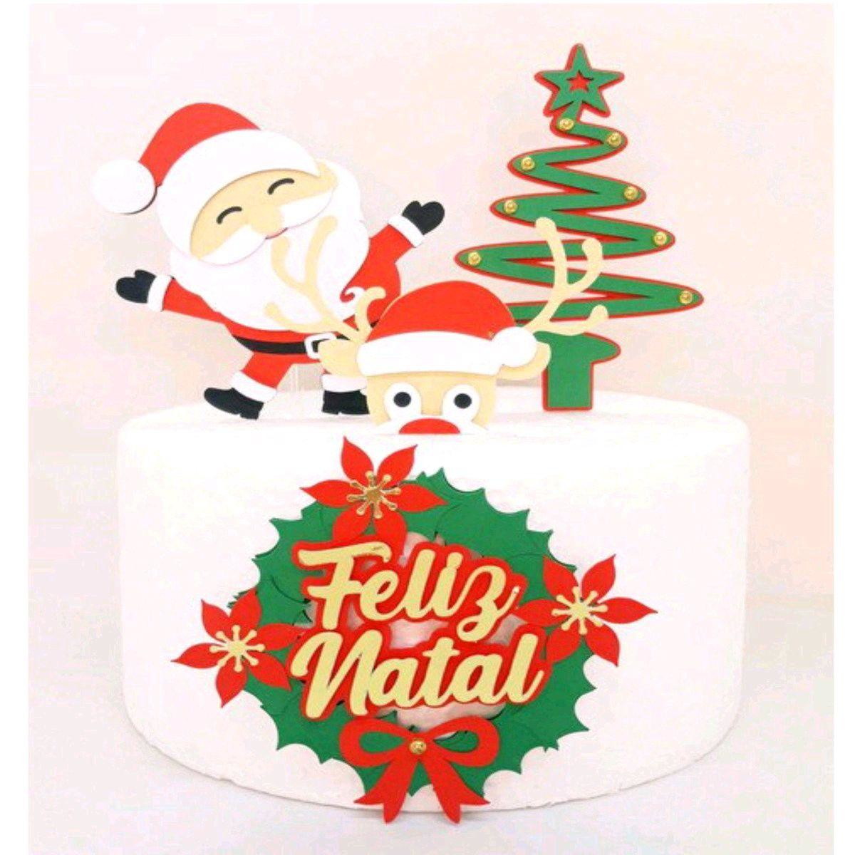 ARQUIVO DE CORTE TOPO DE BOLO NATAL - CAMADAS #2261 STUDIO