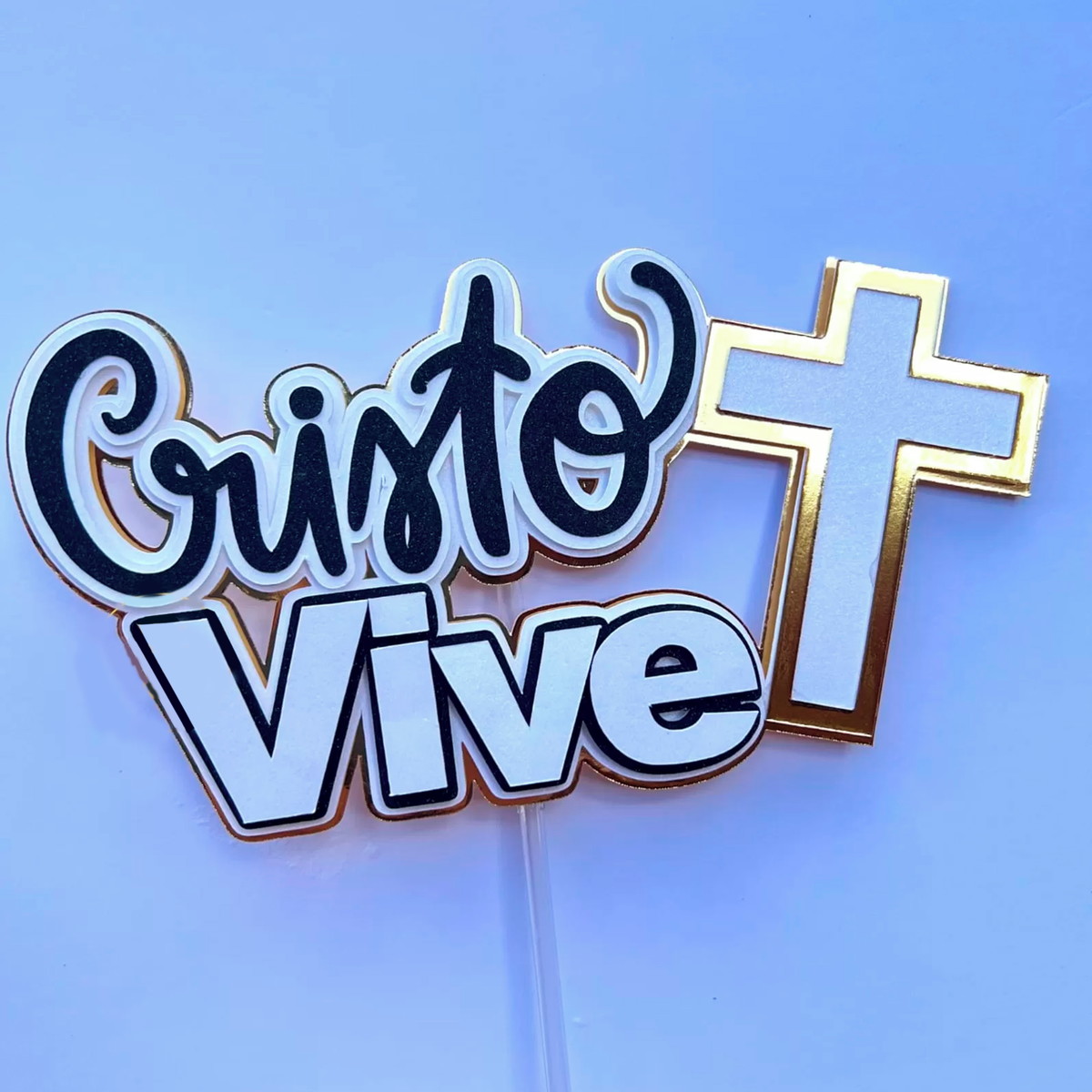 Arquivo de Corte: Topo de Bolo Páscoa Cristã Ele Vive 178