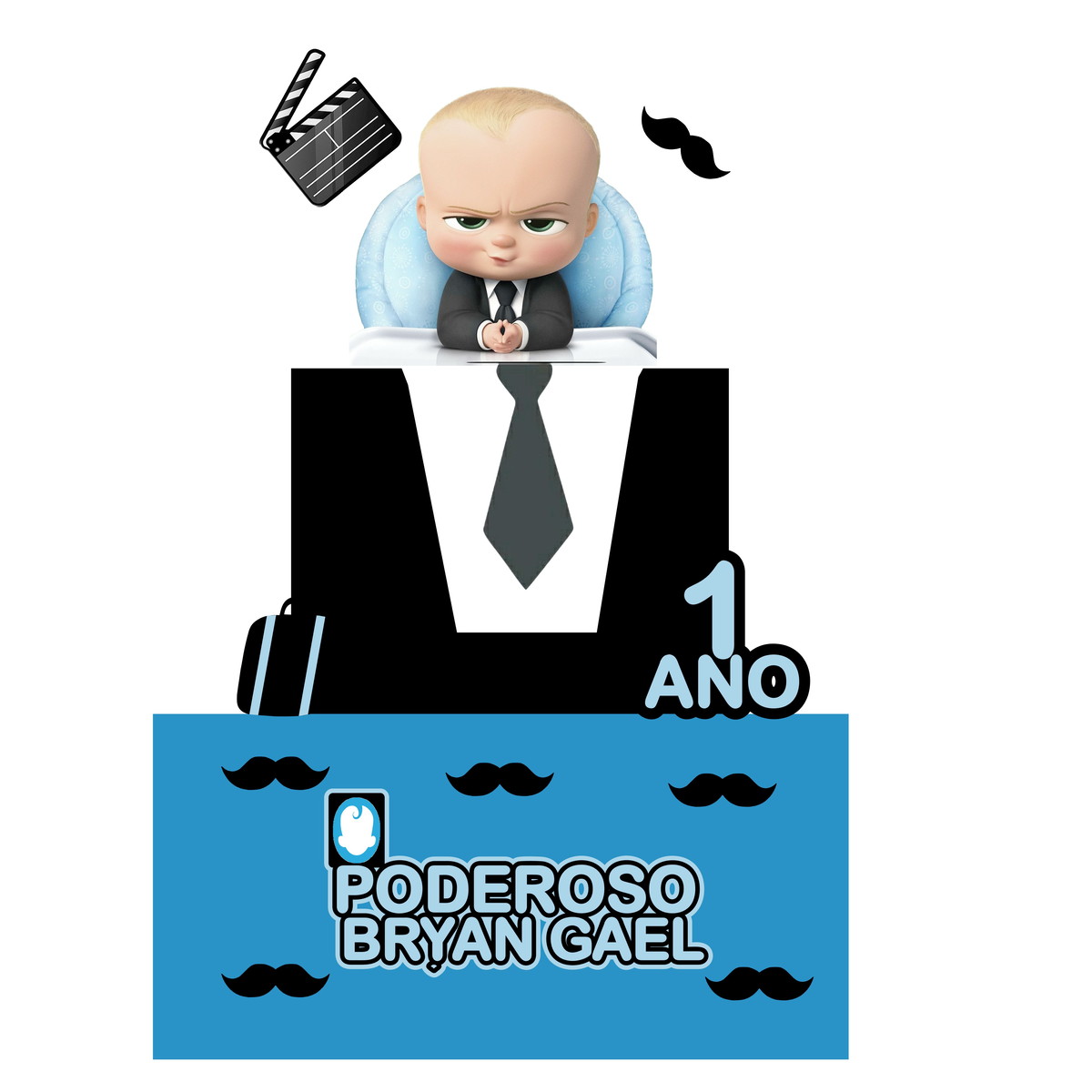 Arquivo de Corte: Topo de Bolo Poderoso Chefinho 001