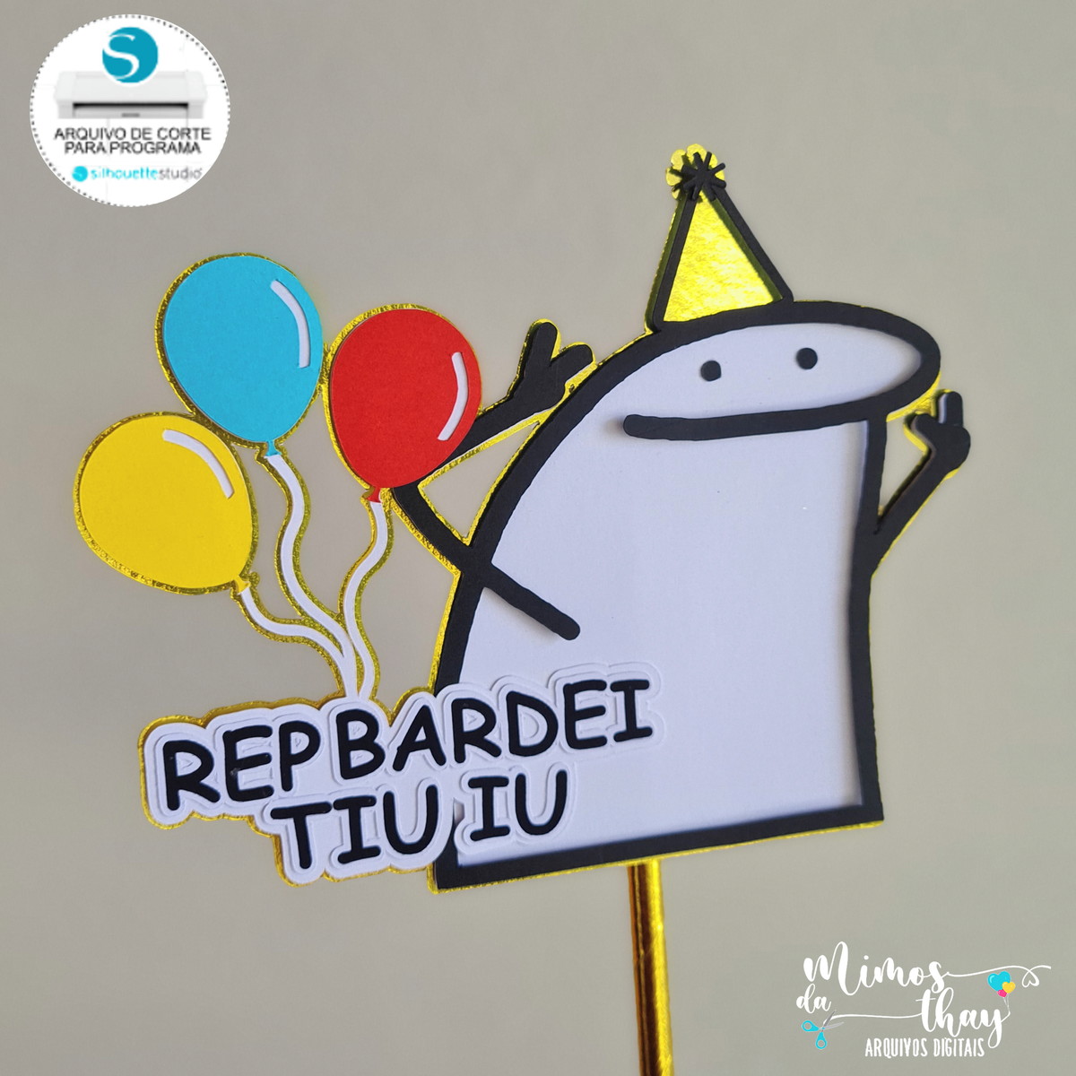 Arquivo de Corte Topo de Bolo Repbardei Tiu Iu Flork 047