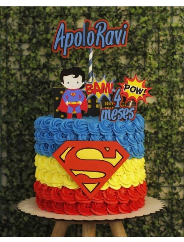 Arquivo de corte Topo de bolo Superman ( não editamos)