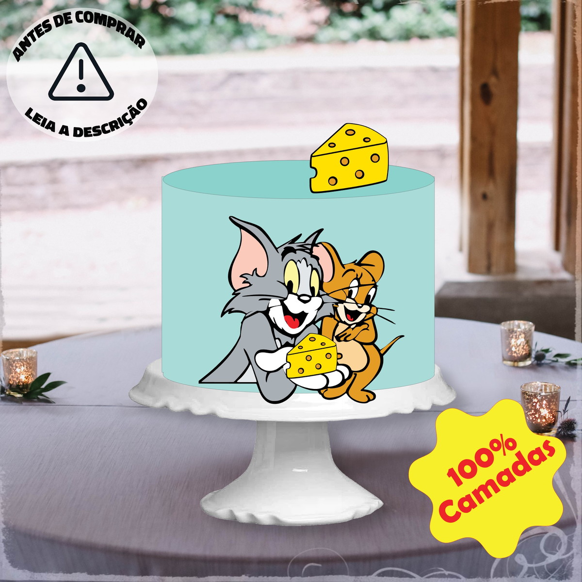 Arquivo de Corte Topo de Bolo Tom e Jerry