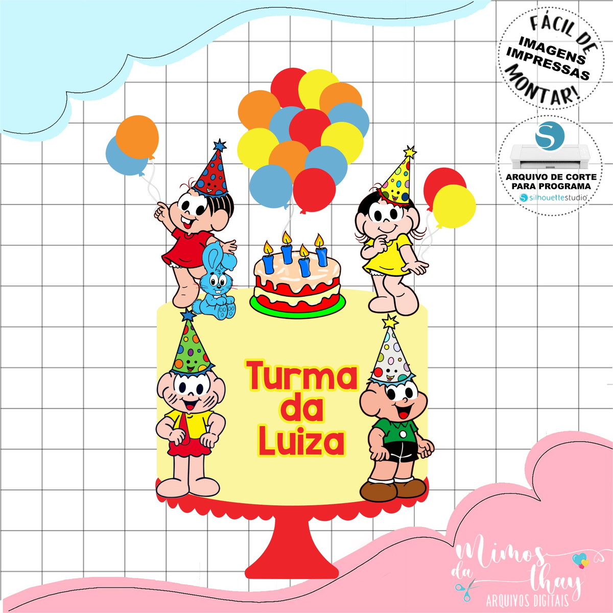 Arquivo de Corte: Topo de Bolo Turma da Mônica 012