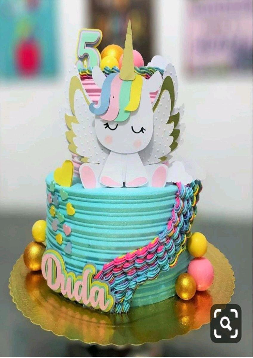 ARQUIVO DE CORTE TOPO DE BOLO UNICORNIO CAMADAS #2659