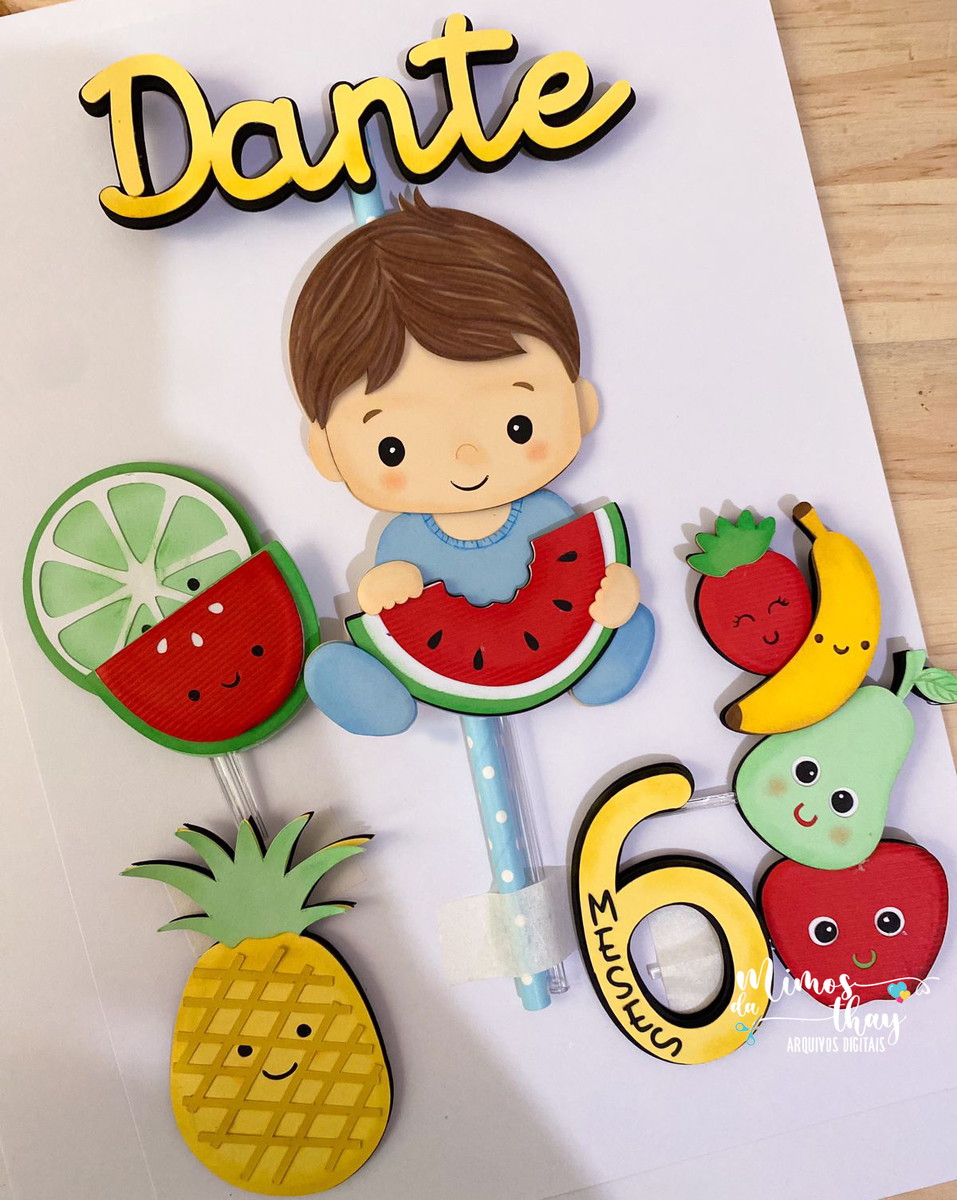 Arquivo de Corte: Topo Feirinha Bebês Frutinhas 019 - Imagem 3