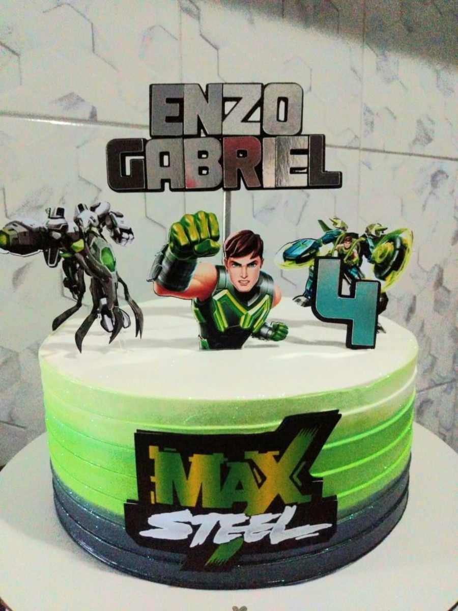 Arquivo de corte topo Max Steel verde