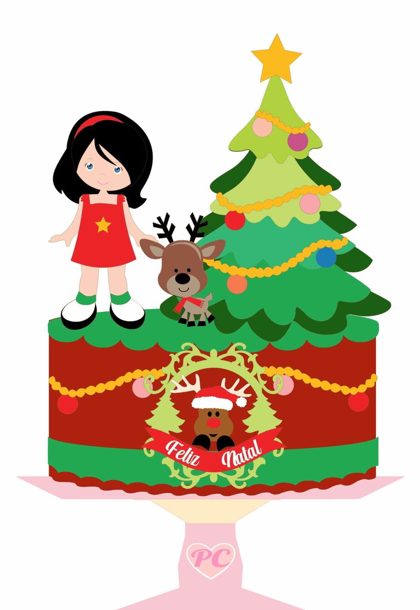 Arquivo de Corte Topo Natal Menina