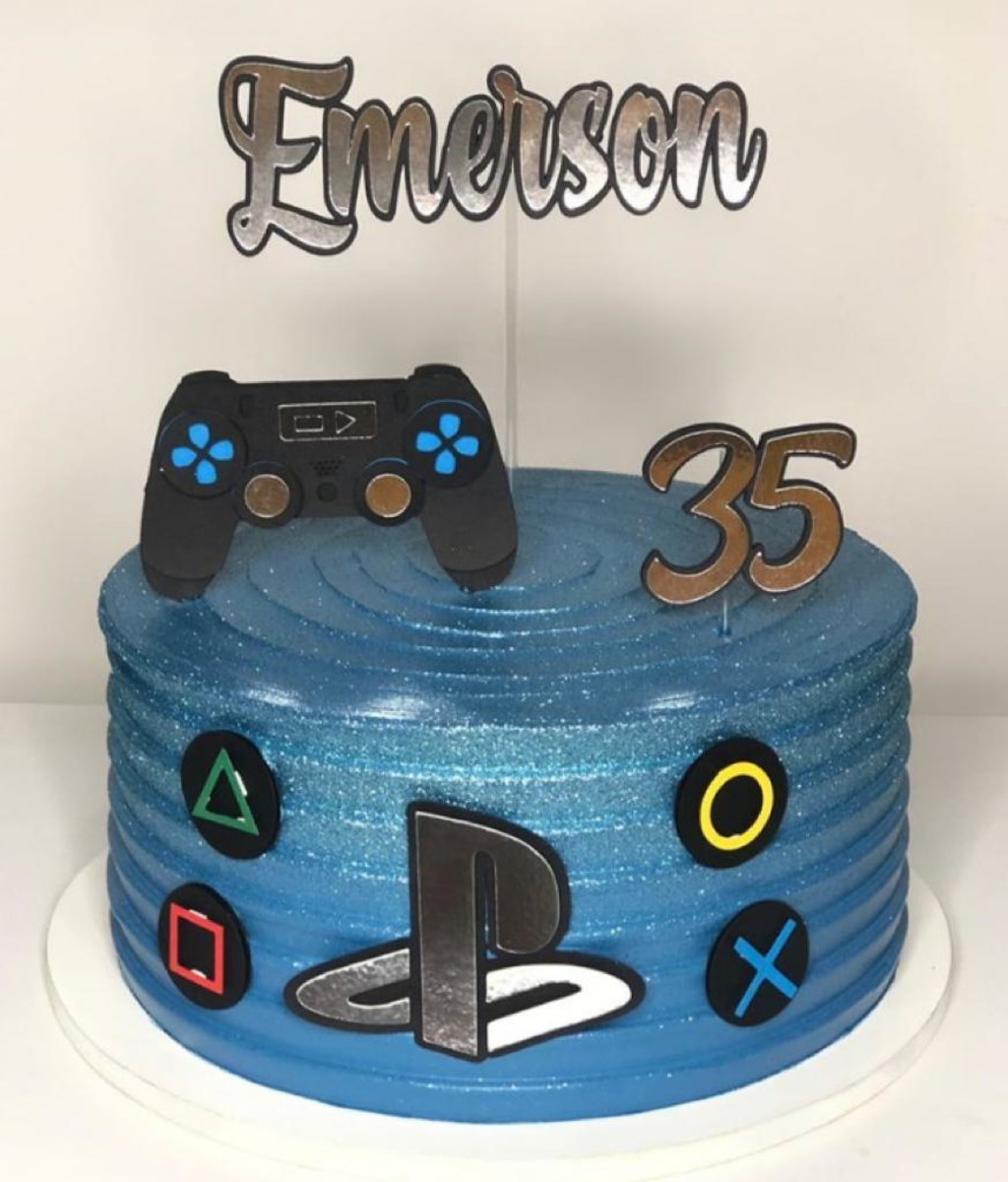 Arquivo de corte Topo PS Playstation em camadas