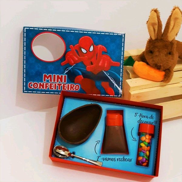 ARQUIVO DE PASCOA CAIXA MINI CONFEITEIRO HOMEM ARANHA #3626