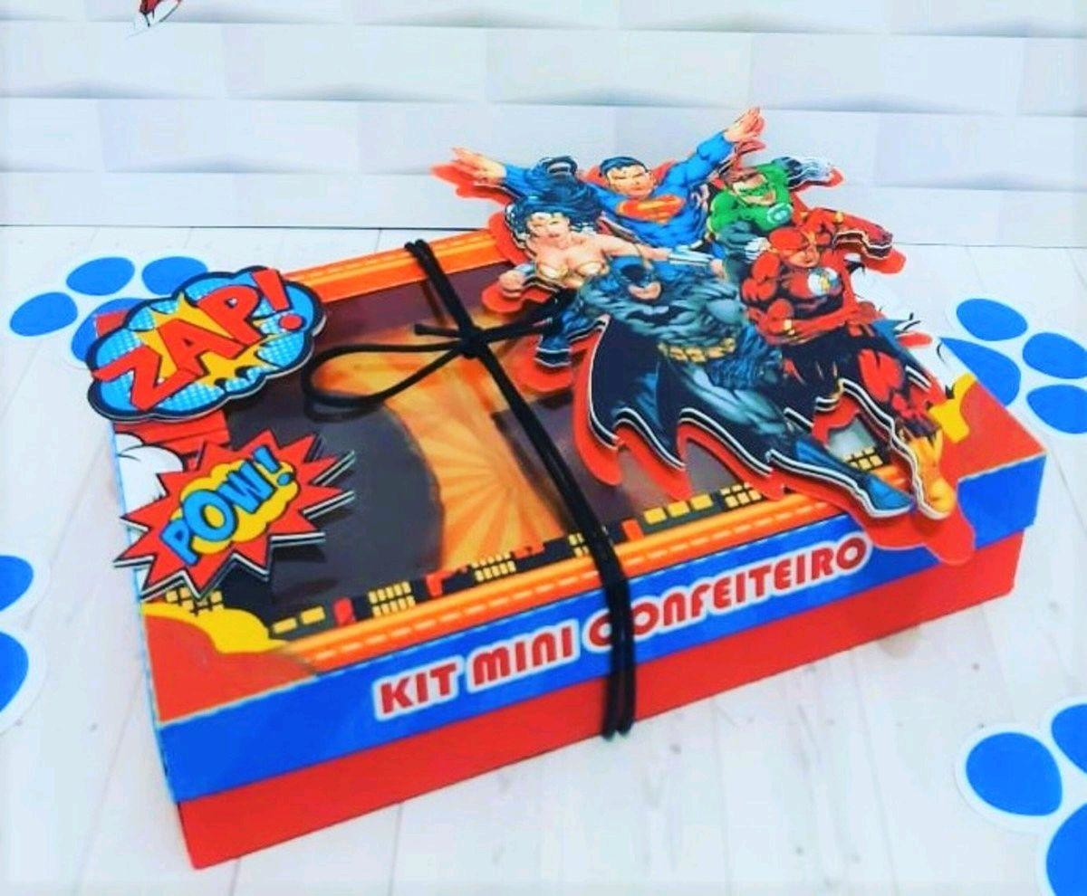 ARQUIVO DE PASCOA CAIXA MINI CONFEITEIRO SUPER HEROIS #3487 - Imagem 2