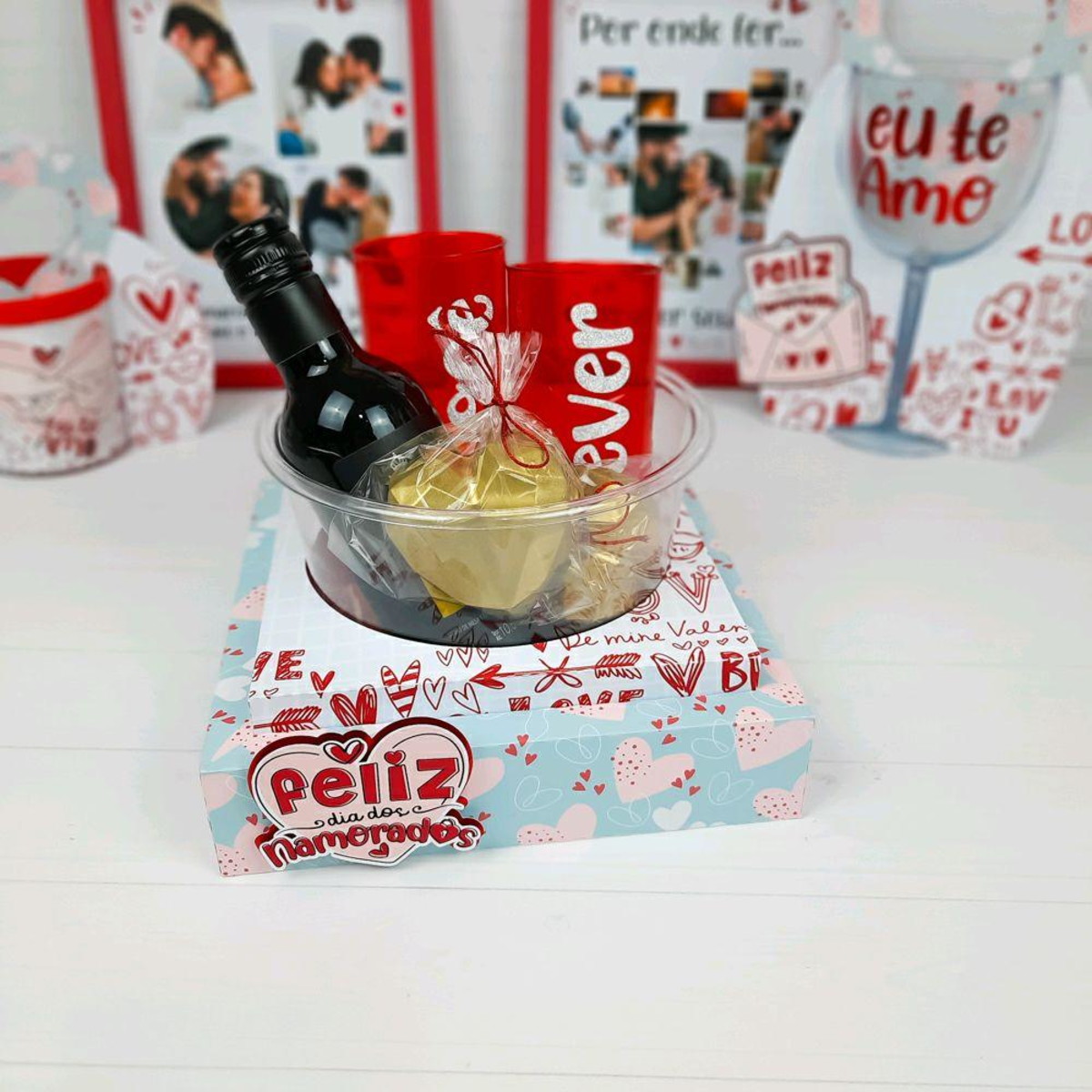 ARQUIVO DIA DOS NAMORADOS CAIXA BALDE BEBIDAS + DOCES #5619
