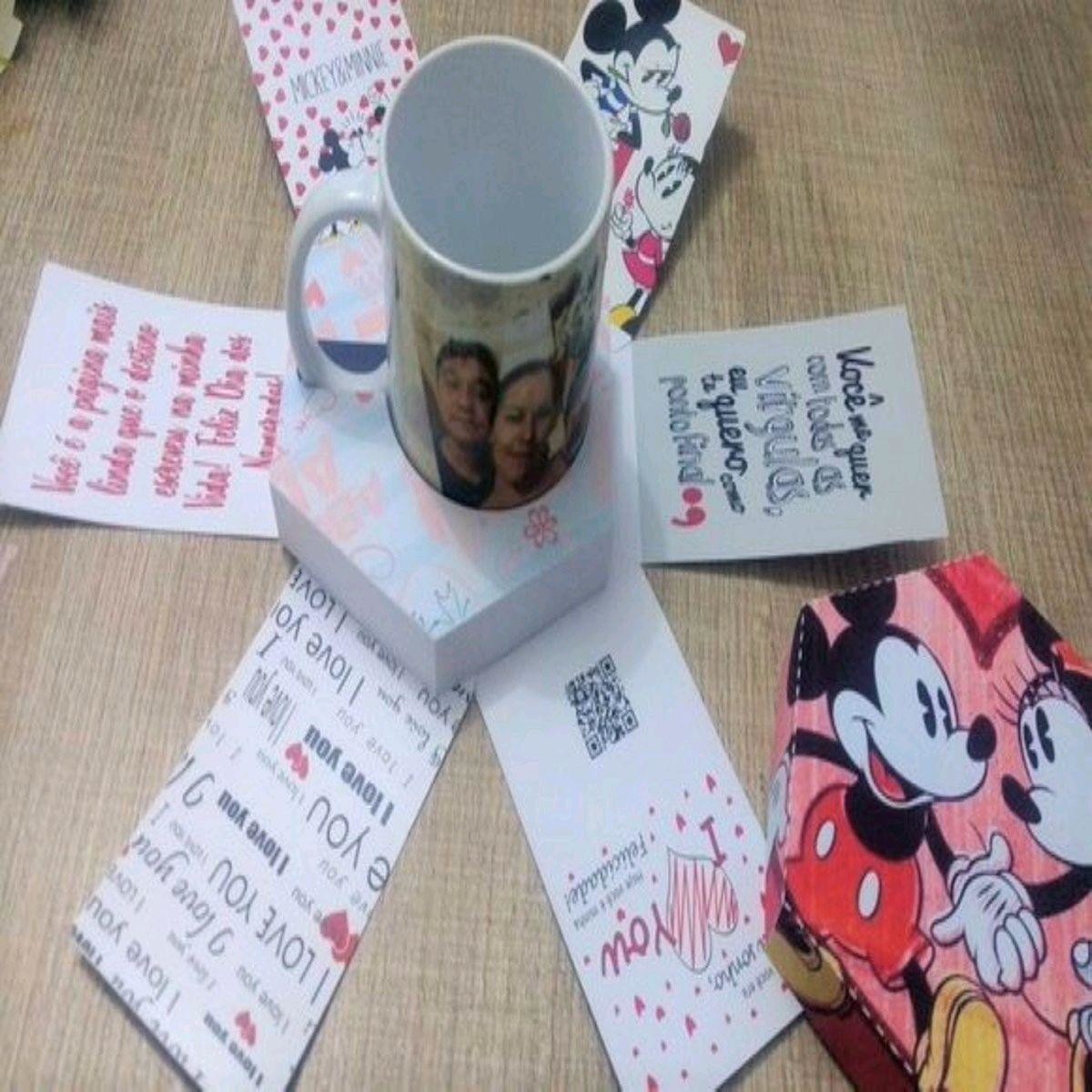 ARQUIVO DIA DOS NAMORADOS CAIXA EXPLOSAO MICKEY MINNIE #5700 - Imagem 3