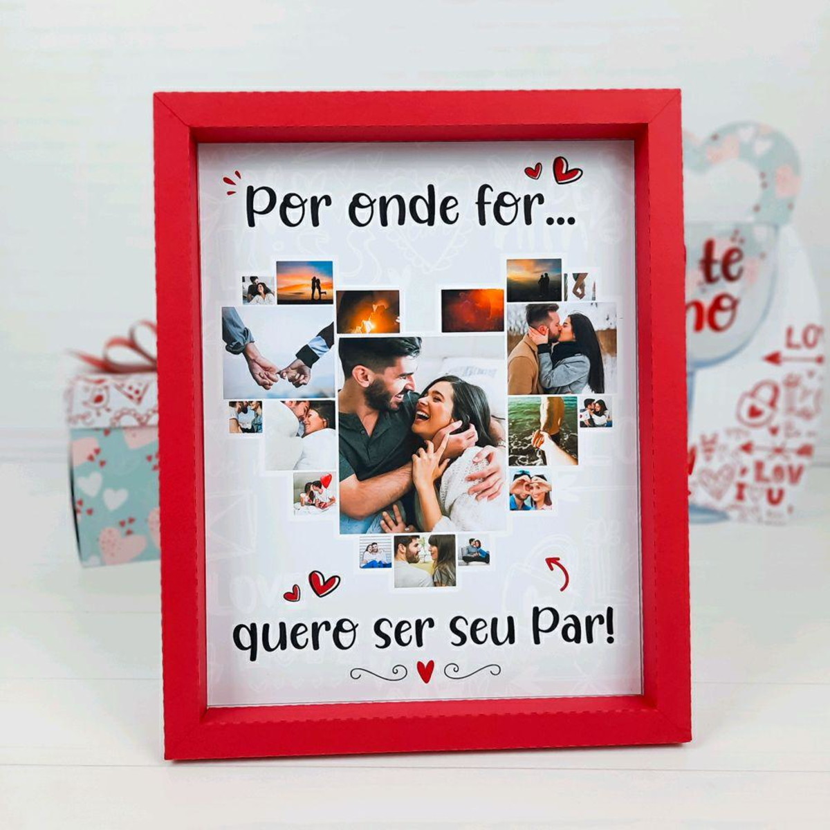 ARQUIVO DIA DOS NAMORADOS QUADRO DE FOTOS CORAÇÃO #5620