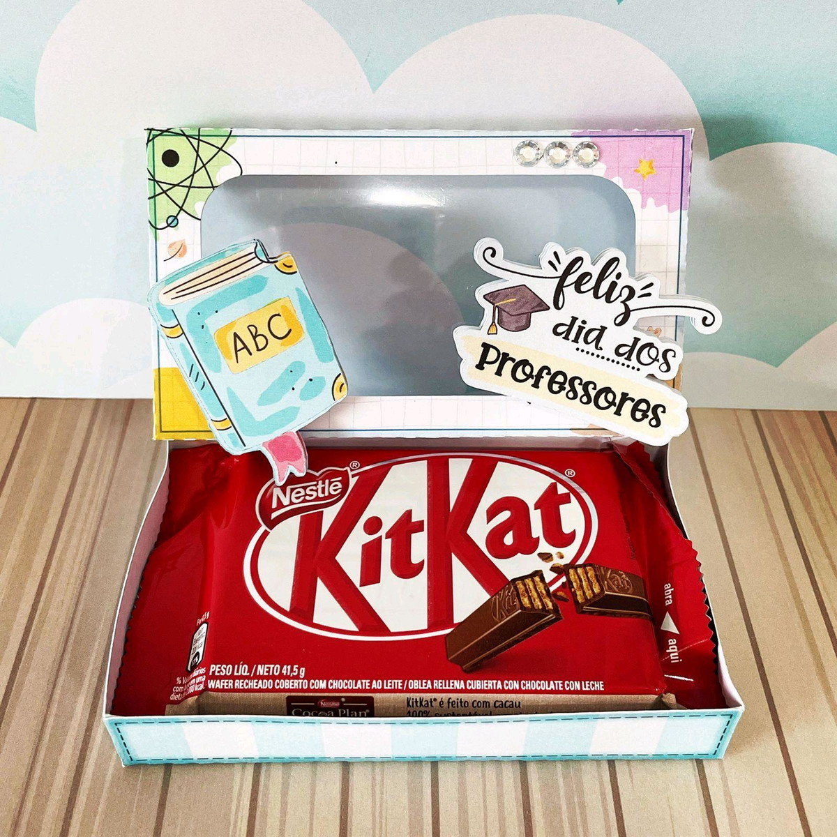 ARQUIVO DIA DOS PROFESSORES CAIXA PARA KIT KAT #10025 - Imagem 2