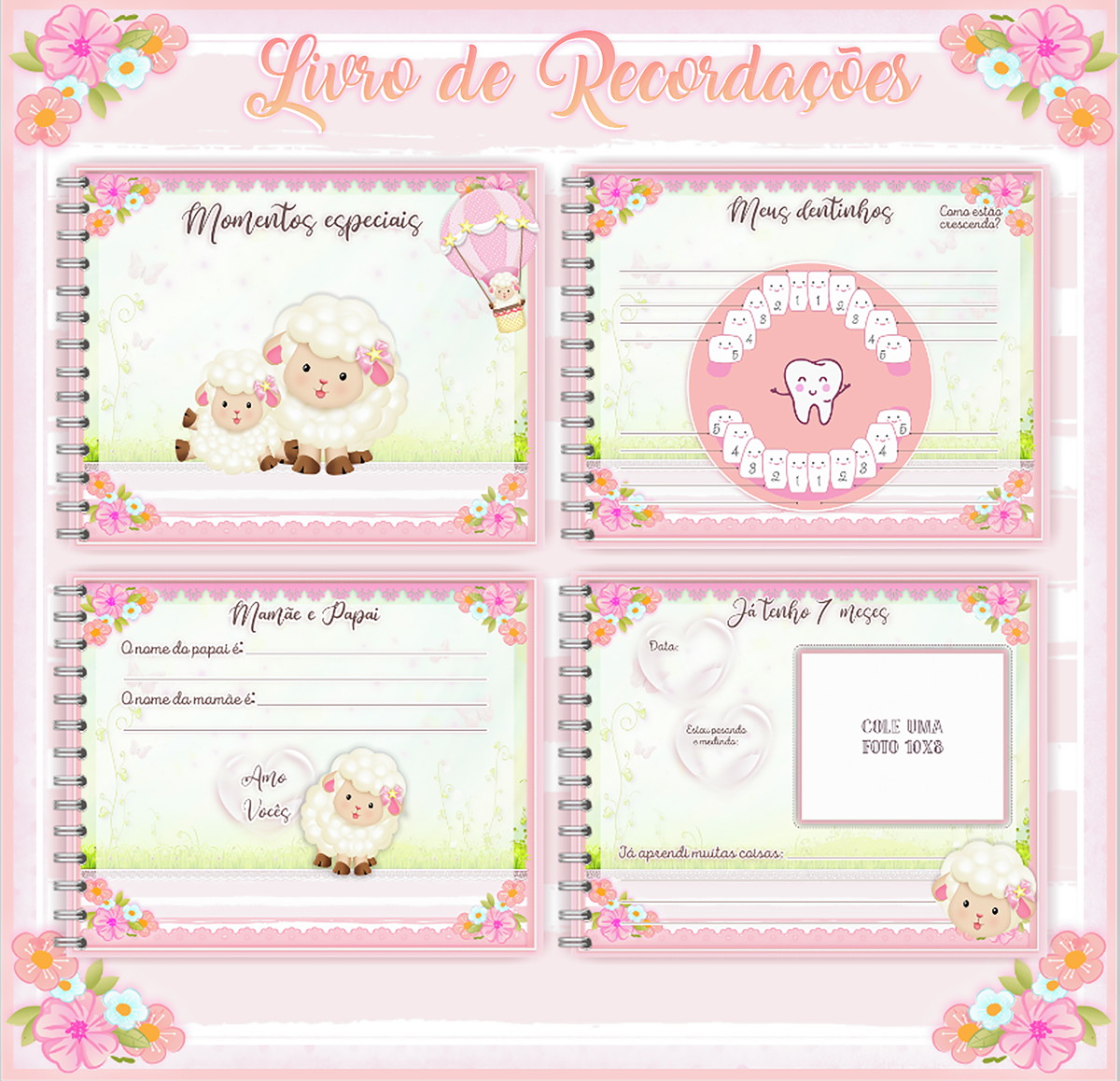 Arquivo Digital Livro do Bebê Ovelhinha rosa - Imagem 2