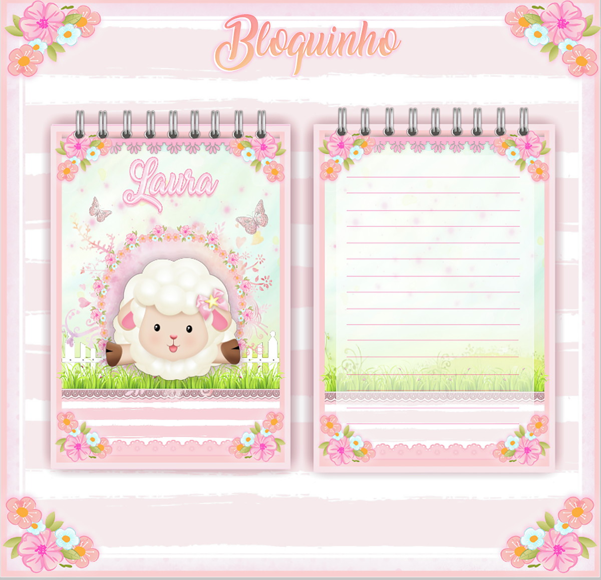 Arquivo Digital Livro do Bebê Ovelhinha rosa - Imagem 3